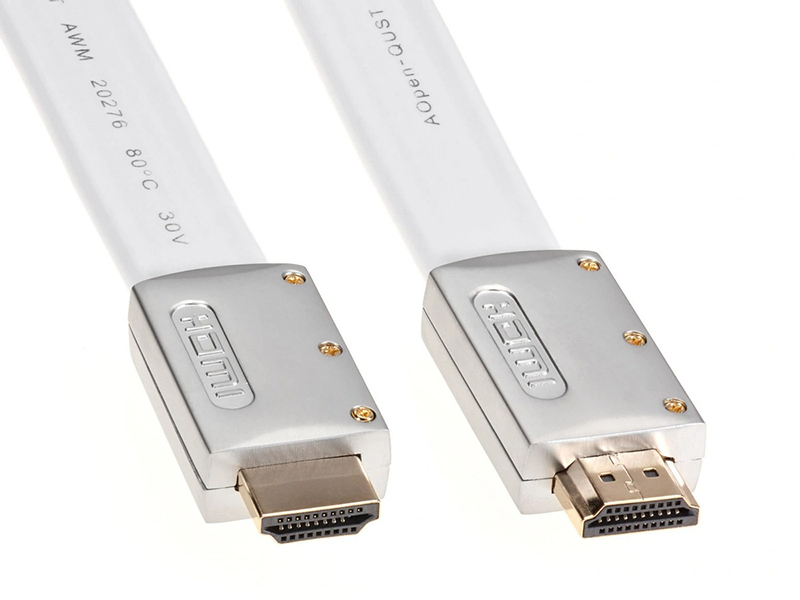 Аксессуар AOpen Qust HDMI 19M - HDMI 19M ver 2.0 5m Silver-White ACG568F-S-5M