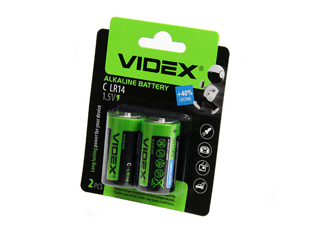 Фото - Батарейка C - Videx LR14/C (2 штуки) VID-LR14-2BC батарейка aaa videx lr3 vid lr3 2smb 2 штуки