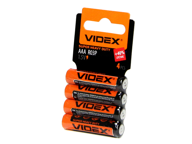 Батарейка AAA - Videx R3 Shrink (4 штуки) VID-R3-4SC
