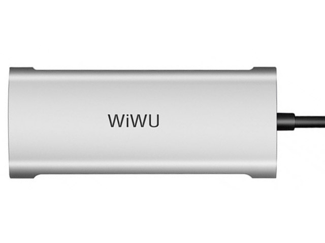 Хаб USB Wiwu Alpha A631STR 3xUSB/RJ45/SD/microSD Grey 6973218930213 usb концентратор wiwu alpha a440 usb c grey