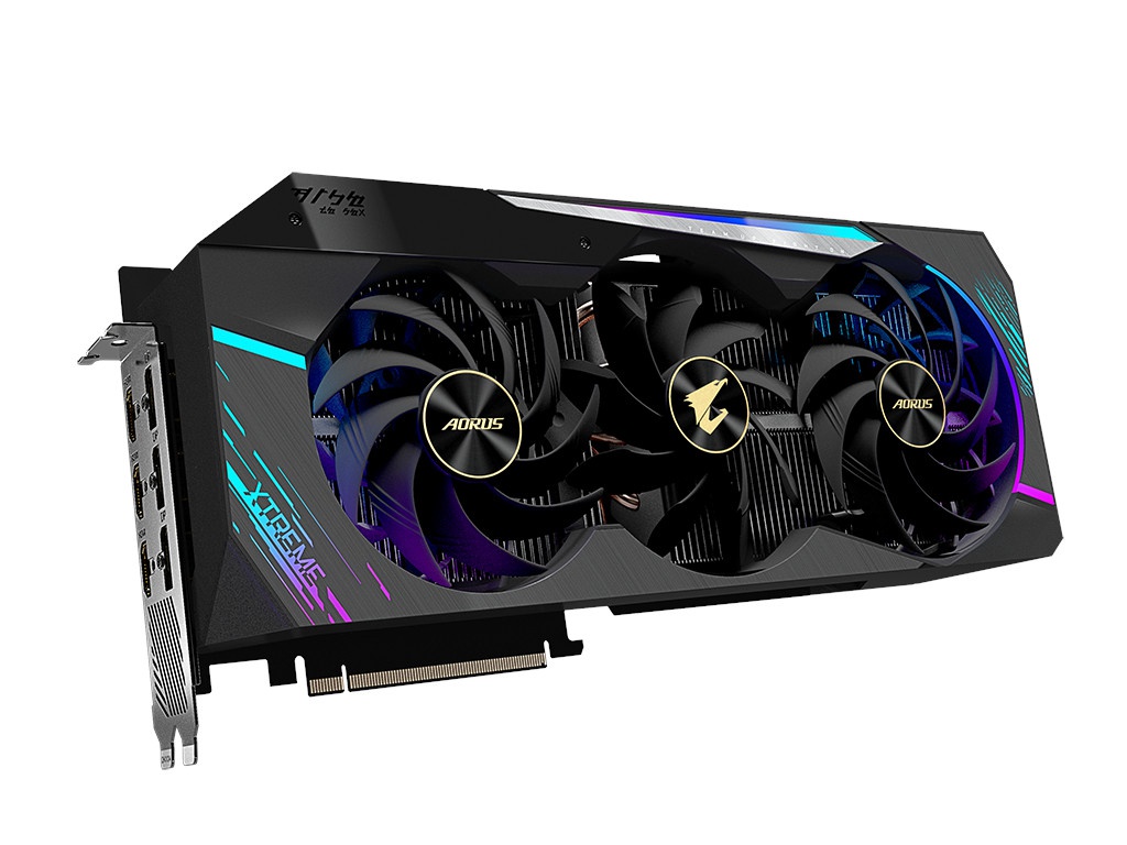 

Видеокарта GigaByte GeForce RTX 3080 Ti Aorus Xtreme 1365Mhz PCI-E 4.0 12288Mb 19000Mhz 384-bit 3xHDMI 3xDP GV-N308TAORUS X-12GD, GeForce RTX 3080 Ti Aorus Xtreme
