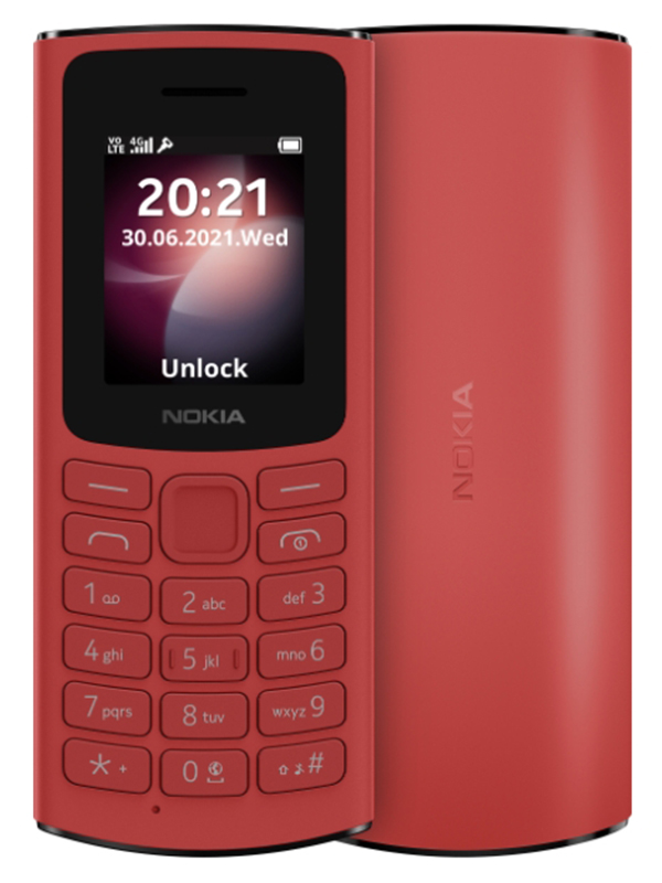 Сотовый телефон Nokia 105 4G (TA-1378) Dual Sim Red 16VEGR01A01