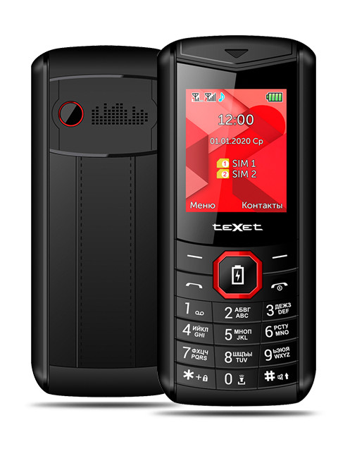 Сотовый телефон teXet TM-D206 Black-Red