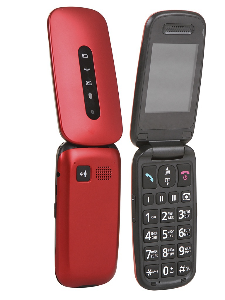 Zakazat.ru: Сотовый телефон Panasonic KX-TU456RU Red Выгодный набор + серт. 200Р!!!