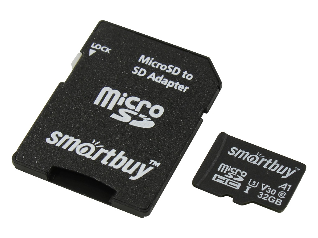 Zakazat.ru: Карта памяти 32Gb - SmartBuy MicroSDHC U3 SB32GBSDU1A-AD