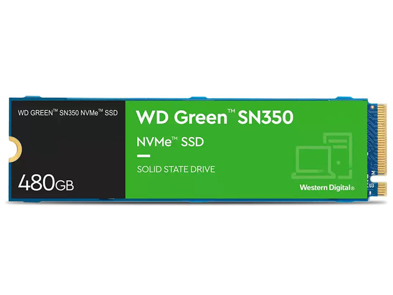 Твердотельный накопитель Western Digital Green SN350 480Gb WDS480G2G0C накопитель ssd western digital wd original pci e x4 480gb wds480g2g0c green sn350 m 2 2280 wds480g2g0c