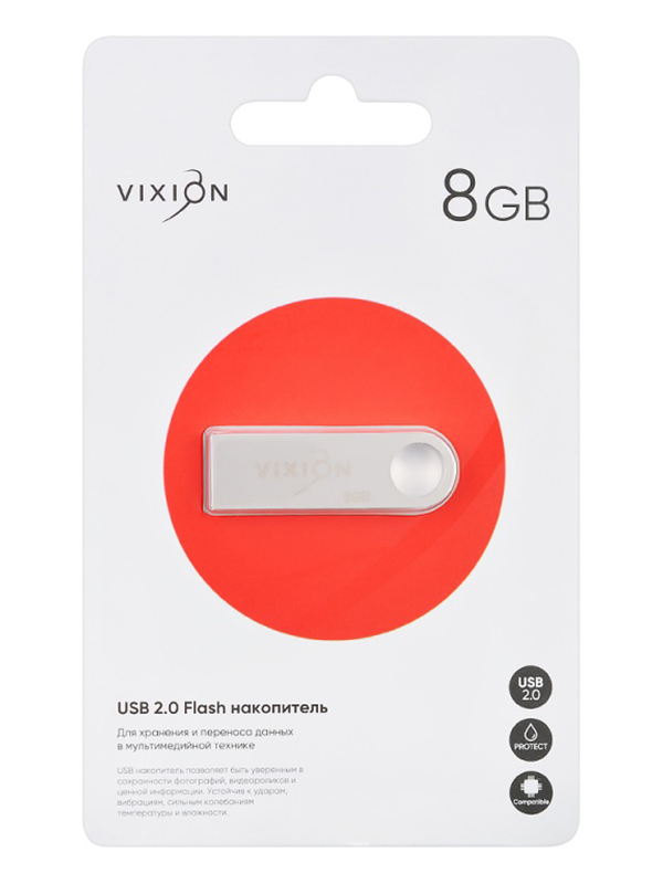 фото Usb flash drive 8gb - vixion zinc alloy usb 2.0 gs-00008771