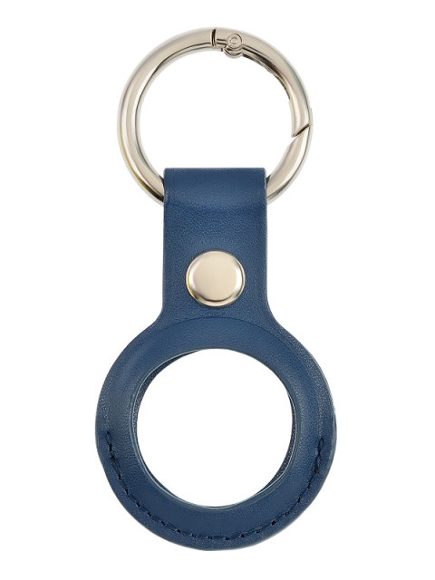 фото Чехол vixion для apple airtag leather с кольцом для ключей blue gs-00018719