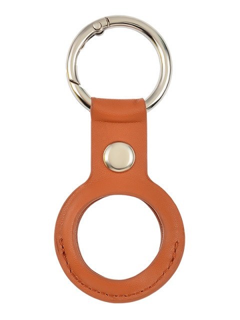 фото Чехол vixion для apple airtag leather с кольцом для ключей brown gs-00018720