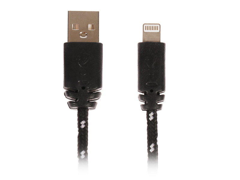 Аксессуар Luazon Lightning - USB 1А 2m Black 4283688