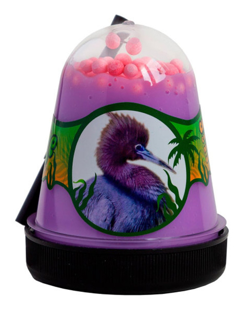 

Слайм Slime Jungle Цапля 130гр с пенопластовыми шариками Pink S300-31, Jungle Цапля