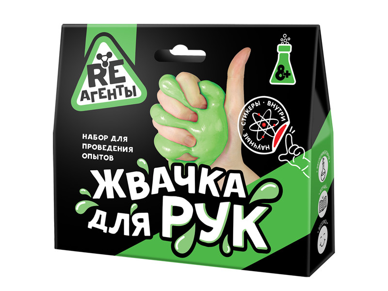 

Игра Slime Re-Агенты Жвачка для рук Green EX016T, Жвачка для рук