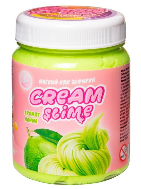 фото Слайм slime cream-slime с ароматом лайма 250g