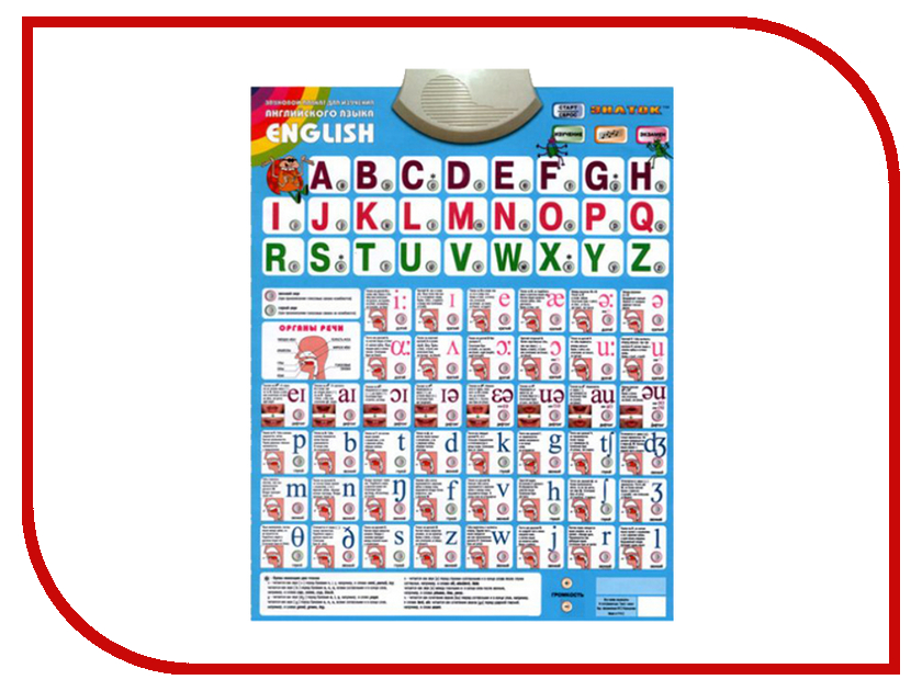 

Звуковой плакат Знаток English PL-01-EN / 70110
