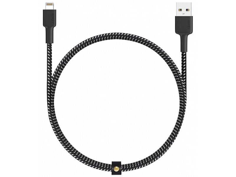 Фото - Аксессуар Aukey MFi USB - Lightning 2m Black-White CB-BAL4 кабель для apple lightning aukey kevlar cb akl1 bl 1 2 м чёрный