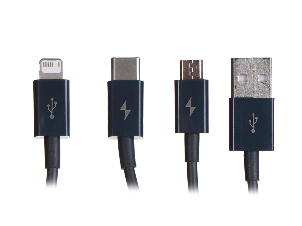  Baseus Superior USB - MicroUSB/Lightning/Type-C 3.5A 1.5m Blue CAMLTYS-03