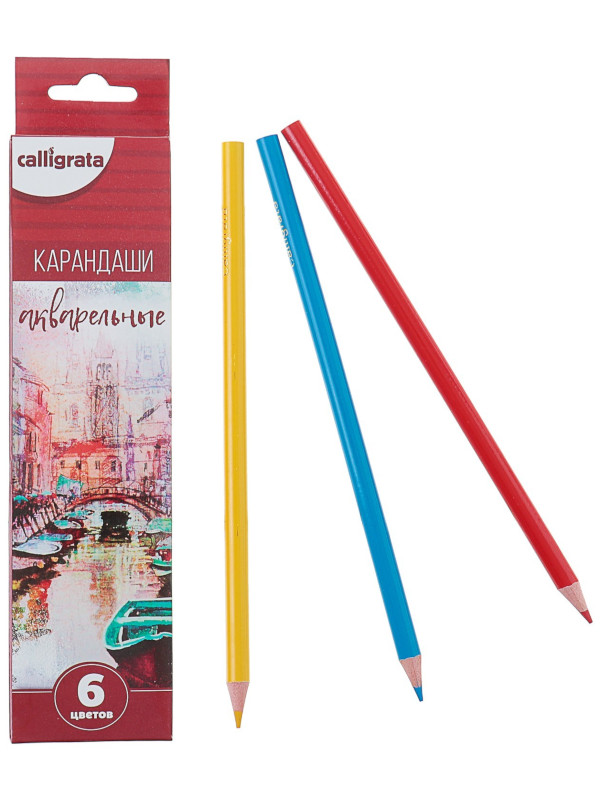 

Карандаши Calligrata Акварельные 6 цветов 3883844, 3883844