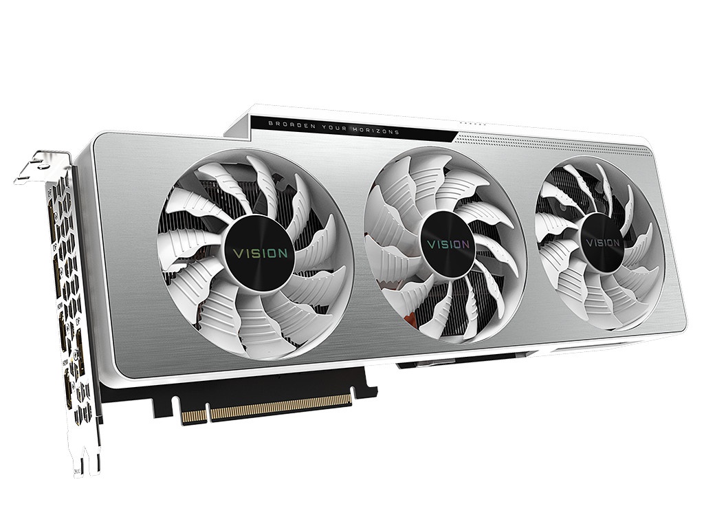 фото Видеокарта gigabyte geforce rtx 3080 ti vision oc 12g 1710mhz pci-e 4.0 12288mb 19000mhz 384 bit 2xhdmi 3xdp gv-n308tvision oc-12gd