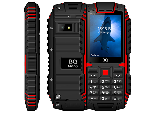 Сотовый телефон BQ 2447 Sharky Black-Red