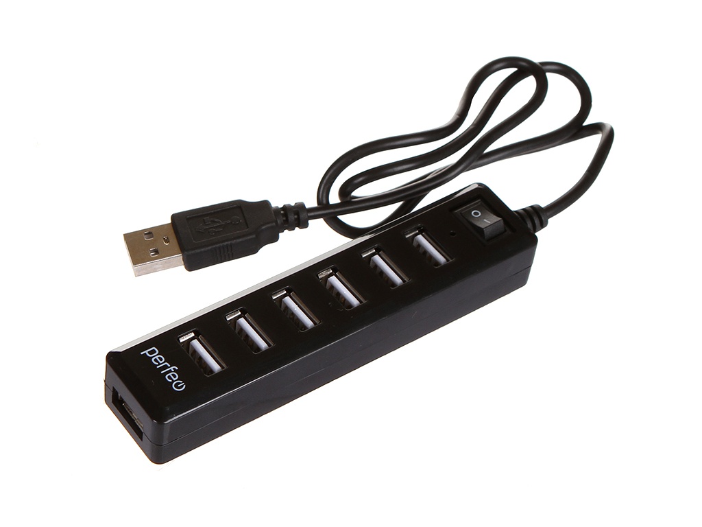 

Хаб USB Perfeo PF-H034 7 Ports Black PF_C3225, PF-H034