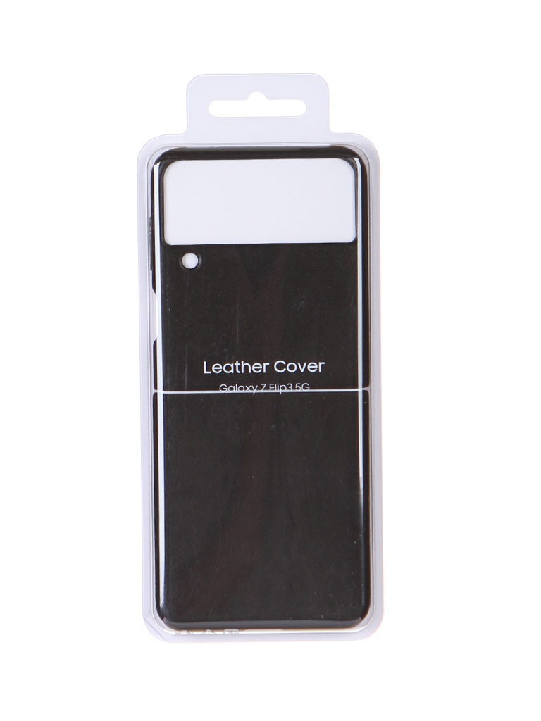 Чехол для Samsung Galaxy Z Flip3 Leather Cover Black EF-VF711LBEGRU