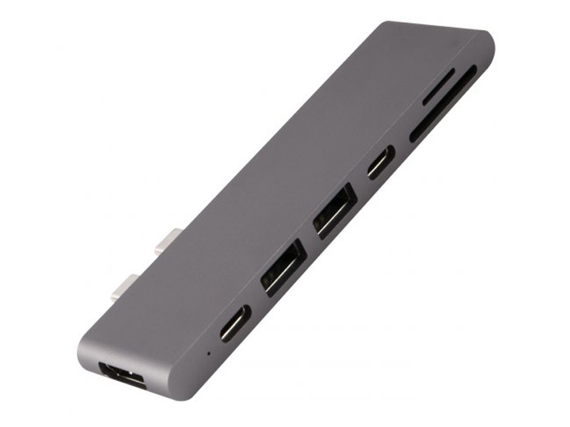 Аксессуар Адаптер Barn&Hollis Multiport Adapter USB Type-C 7 in 1 для MacBook Grey УТ000027061 аксессуар адаптер barn
