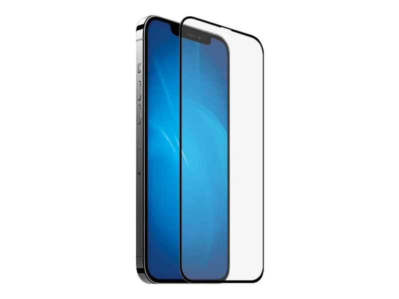 Закаленное стекло DF для APPLE iPhone 13 Mini Full Screen + Full Glue Black Frame iColor-30