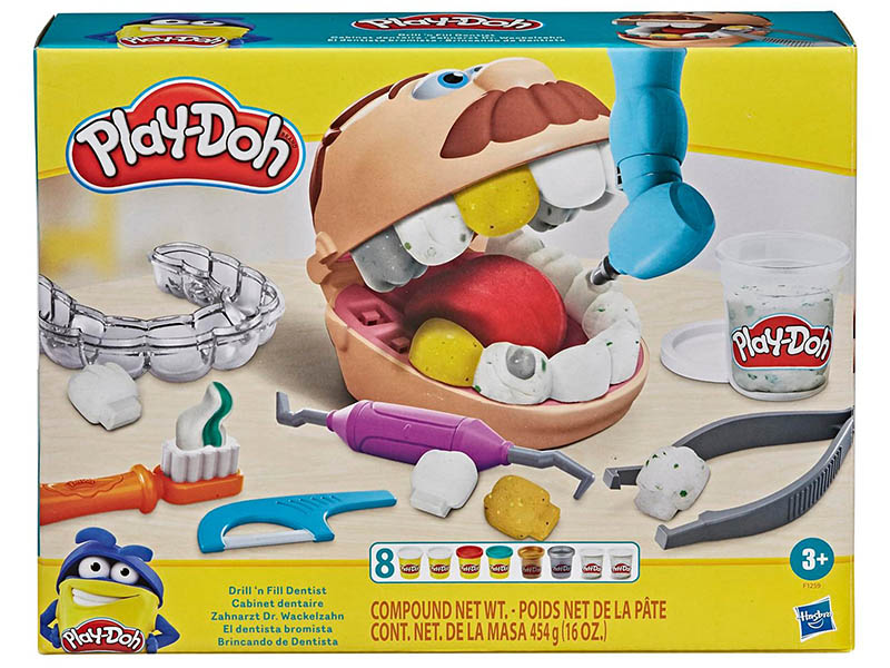 

Игрушка Hasbro Play-Doh Мистер Зубастик с золотыми зубами F12595L0, Мистер Зубастик с золотыми зубами