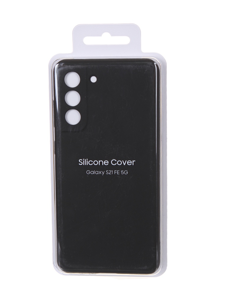 фото Чехол для samsung galaxy s21 fe silicone cover dark grey ef-pg990tbegru