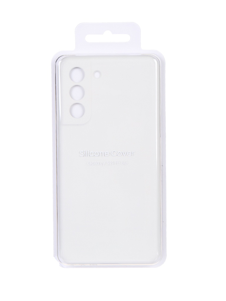 фото Чехол для samsung galaxy s21 fe silicone cover white ef-pg990twegru