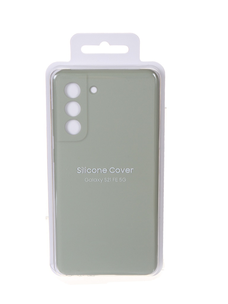 фото Чехол для samsung galaxy s21 fe silicone cover olive green ef-pg990tmegru