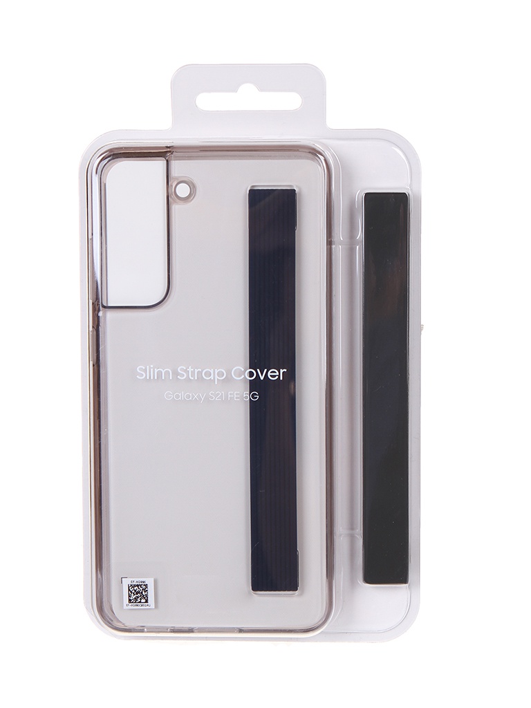 фото Чехол для samsung galaxy s21 fe slim strap cover dark grey ef-xg990cbegru