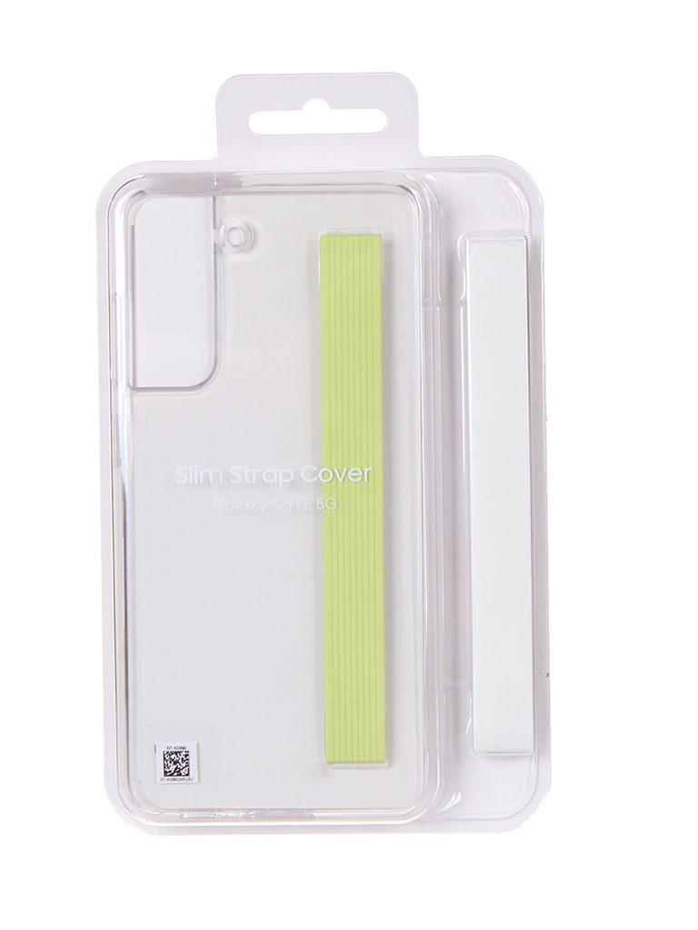 фото Чехол для samsung galaxy s21 fe slim strap cover white ef-xg990cwegru