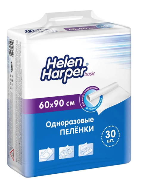 

Пеленки Helen Harper Basic 60x90cm 30шт 962900090, Basic