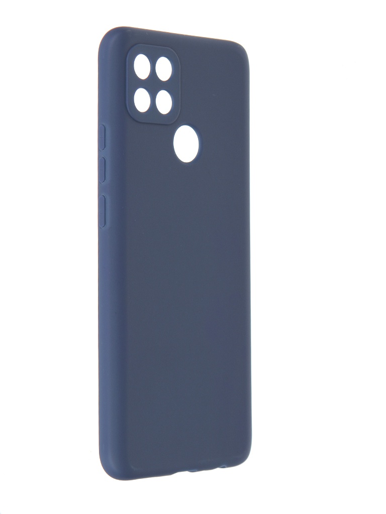 Чехол Alwio для Oppo A15s Soft Touch Silicone Dark Blue ASTOPA15SBL