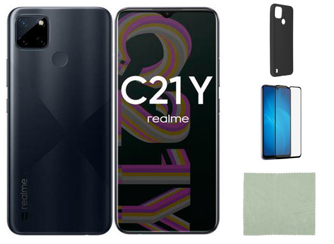 Сотовый телефон Realme C21Y 4/64Gb Cross Black Выгодный набор + серт. 200Р!!!