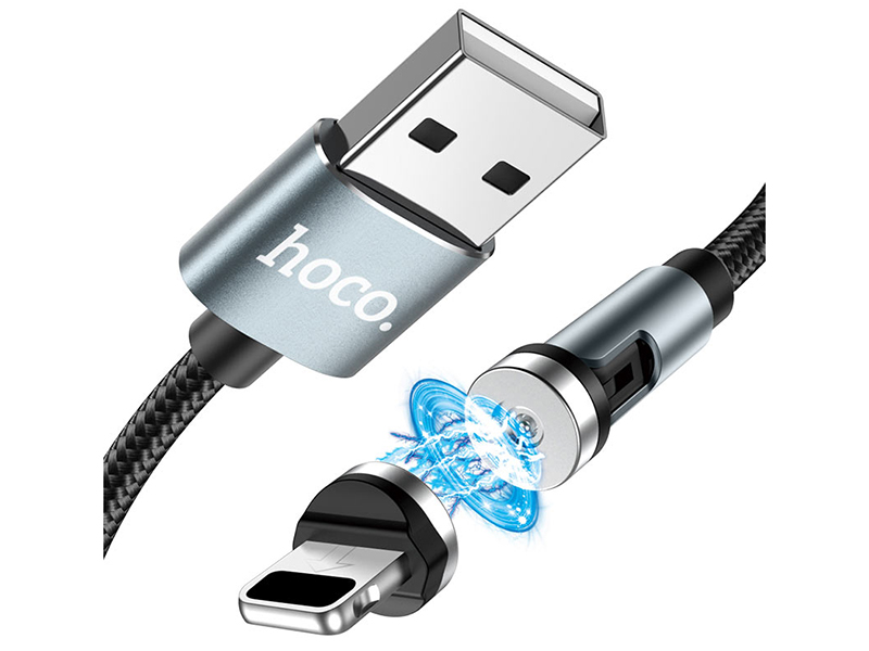 

Аксессуар Hoco U94 Universal Rotating USB - Lightning 1.2m Black, U94