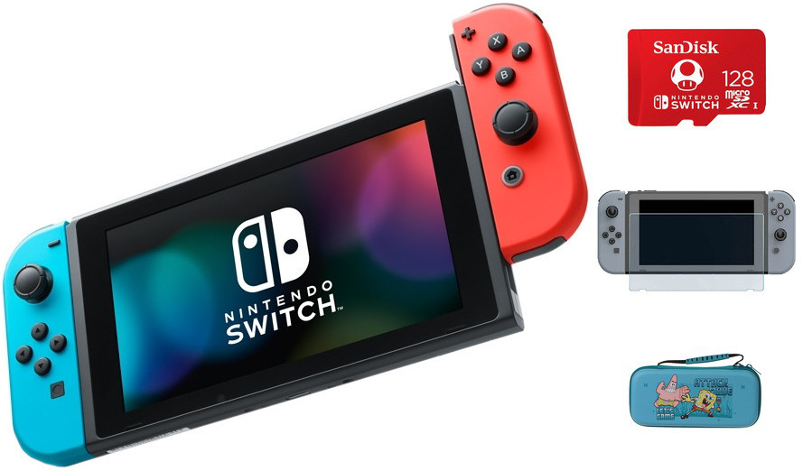 Игровая приставка Nintendo Switch Neon Red-Neon Blue HAD-001-01 Выгодный набор + серт. 200Р!!!