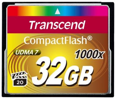 Карта памяти 32Gb - Transcend 1000x - Compact Flash TS32GCF1000 transcend 1000x compactflash ultimate 64gb ts64gcf1000