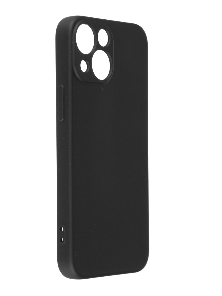 фото Чехол df для apple iphone 13 mini silicone с микрофиброй black ioriginal-09 df-group