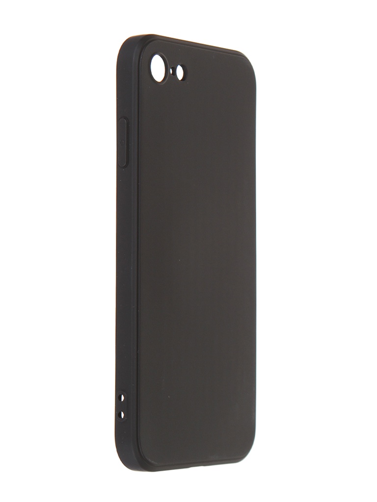 фото Чехол df для apple iphone 7 / 8 / se 2020 silicone с микрофиброй black ioriginal-08 df-group