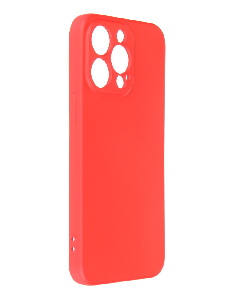 фото Чехол df для apple iphone 13 pro с микрофиброй silicone red ioriginal-11 df-group