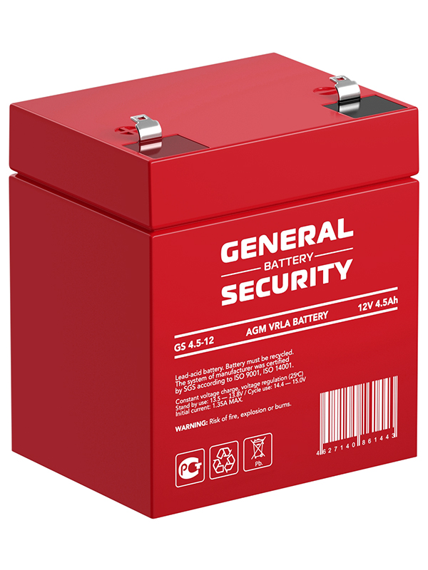 Аккумулятор General Security 12V 4.5Ah GS4.5-12 аккумулятор для ибп general security