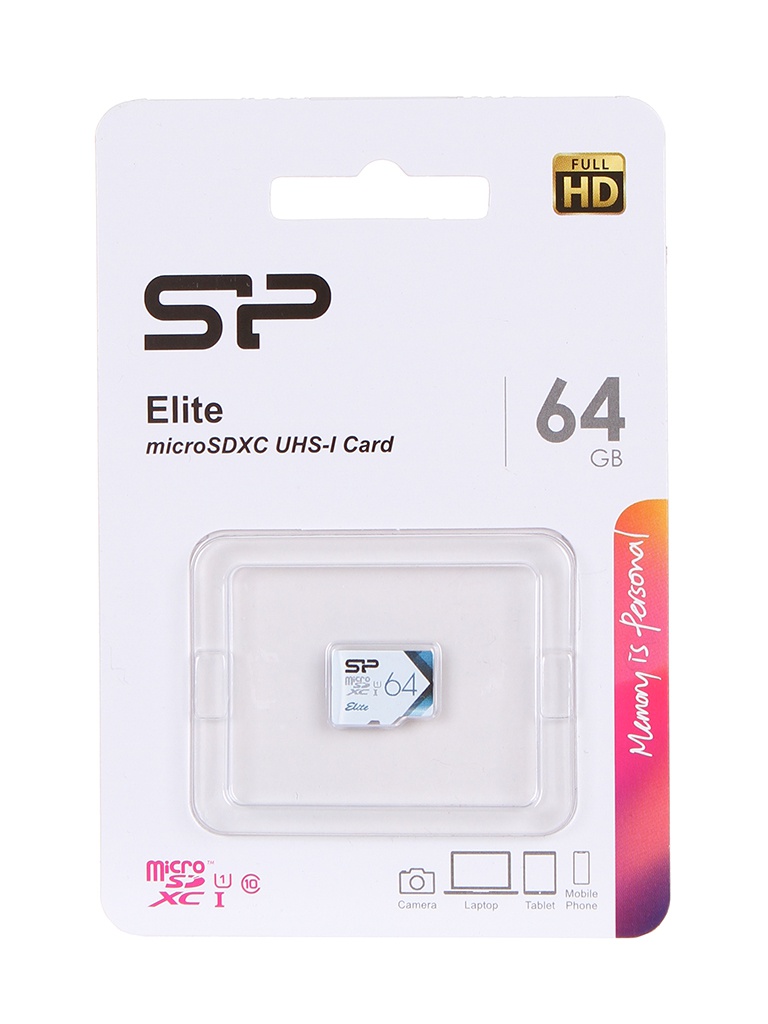 фото Карта памяти 64gb - silicon power elite microsdhc class 10 uhs-i sp064gbstxbu1v21