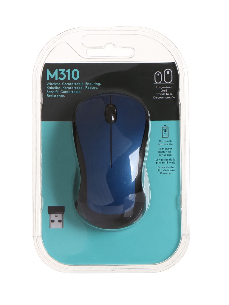 фото Мышь logitech m310 peacock blue 910-005248