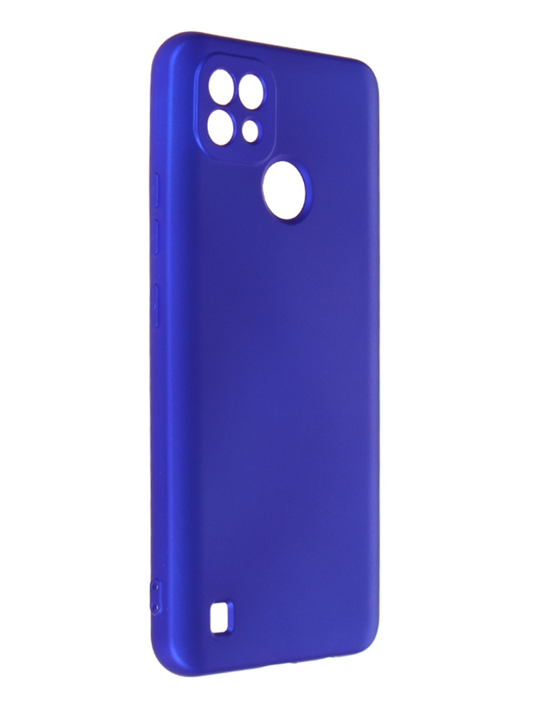 фото Чехол neypo для realme c21 silicone 2.0mm metallic blue nsc46973