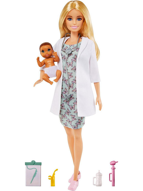 

Кукла Mattel Barbie Доктор педиатр с малышом пациентом GVK03, Доктор педиатр с малышом пациентом