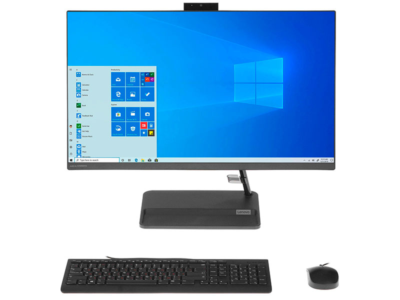 фото Моноблок lenovo ideacentre 3 27alc6 f0fy000erk (amd ryzen 5 5500u 2.1 ghz/8192mb/512gb ssd/dvd-rw/amd radeon graphics/wi-fi/bluetooth/cam/27.0/1920x1080/windows 10 home 64-bit)