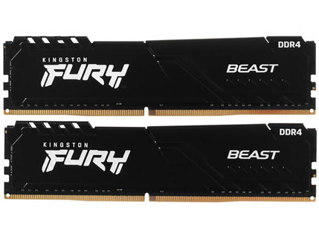 Модуль памяти Kingston Fury Beast DDR4 DIMM 3200MHz PC-25600 CL16 - 8Gb Kit (2x4Gb) KF432C16BBK2/8