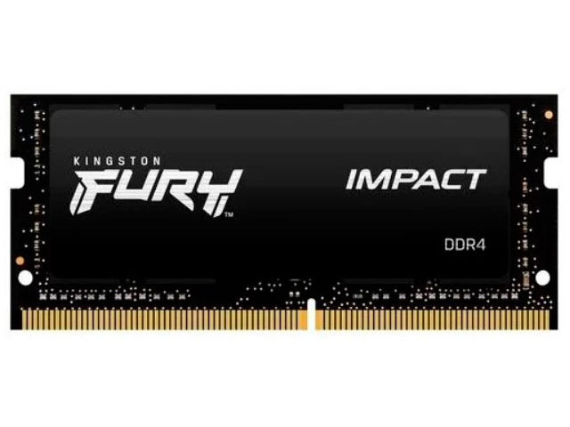 Модуль памяти Kingston Fury Impact DDR4 SO-DIMM 3200MHz PC-25600 CL20 - 8Gb KF432S20IB/8 модуль памяти kingston fury impact ddr4 so dimm 3200mhz pc 25600 cl20 8gb kf432s20ib 8